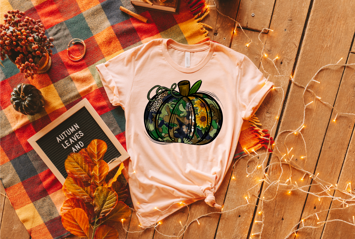 Camo pumpkin 7124 DTF transfer