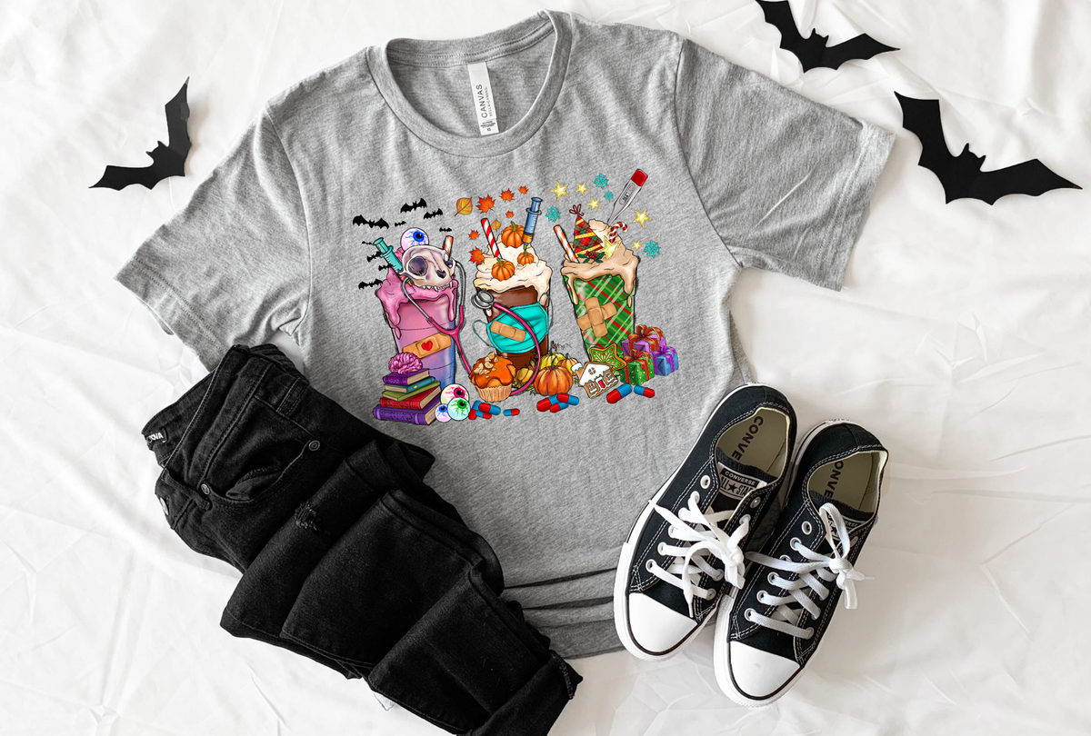 Nursing holiday coffees 7126 DTF transfer