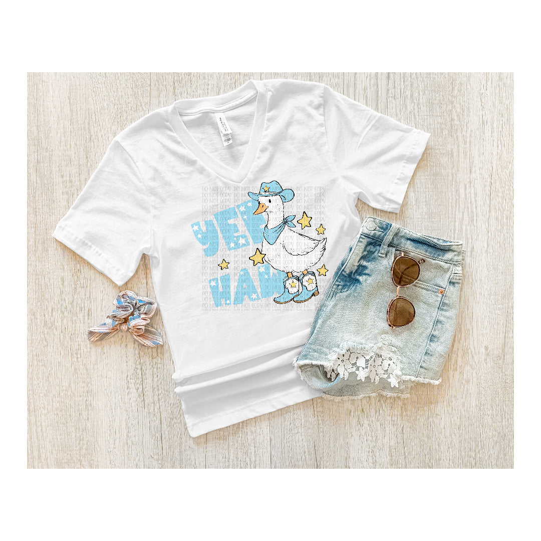 Goose BLUE cowboy boots and hat (Scarlow) DTF Transfer
