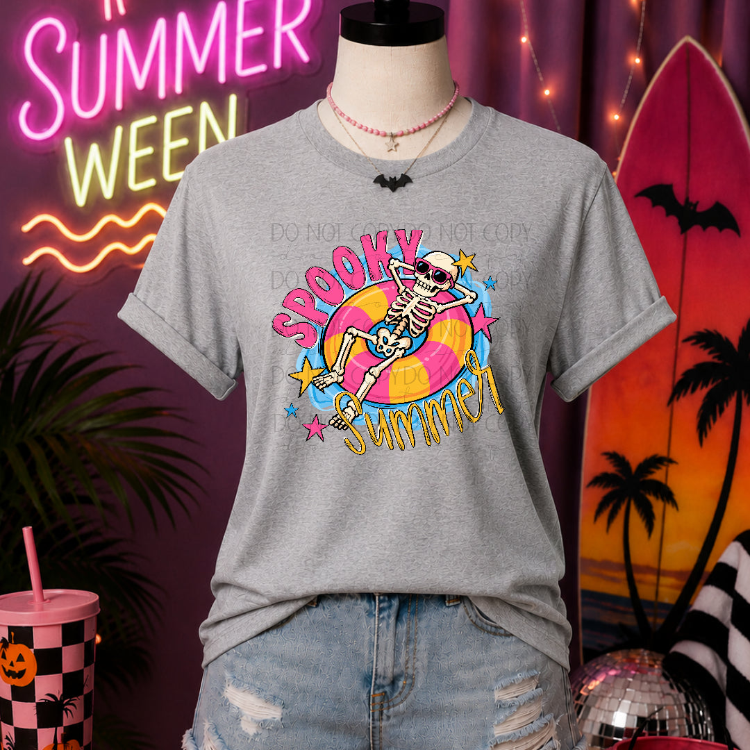Spooky summer skeleton float (Scarlow) DTF Transfer