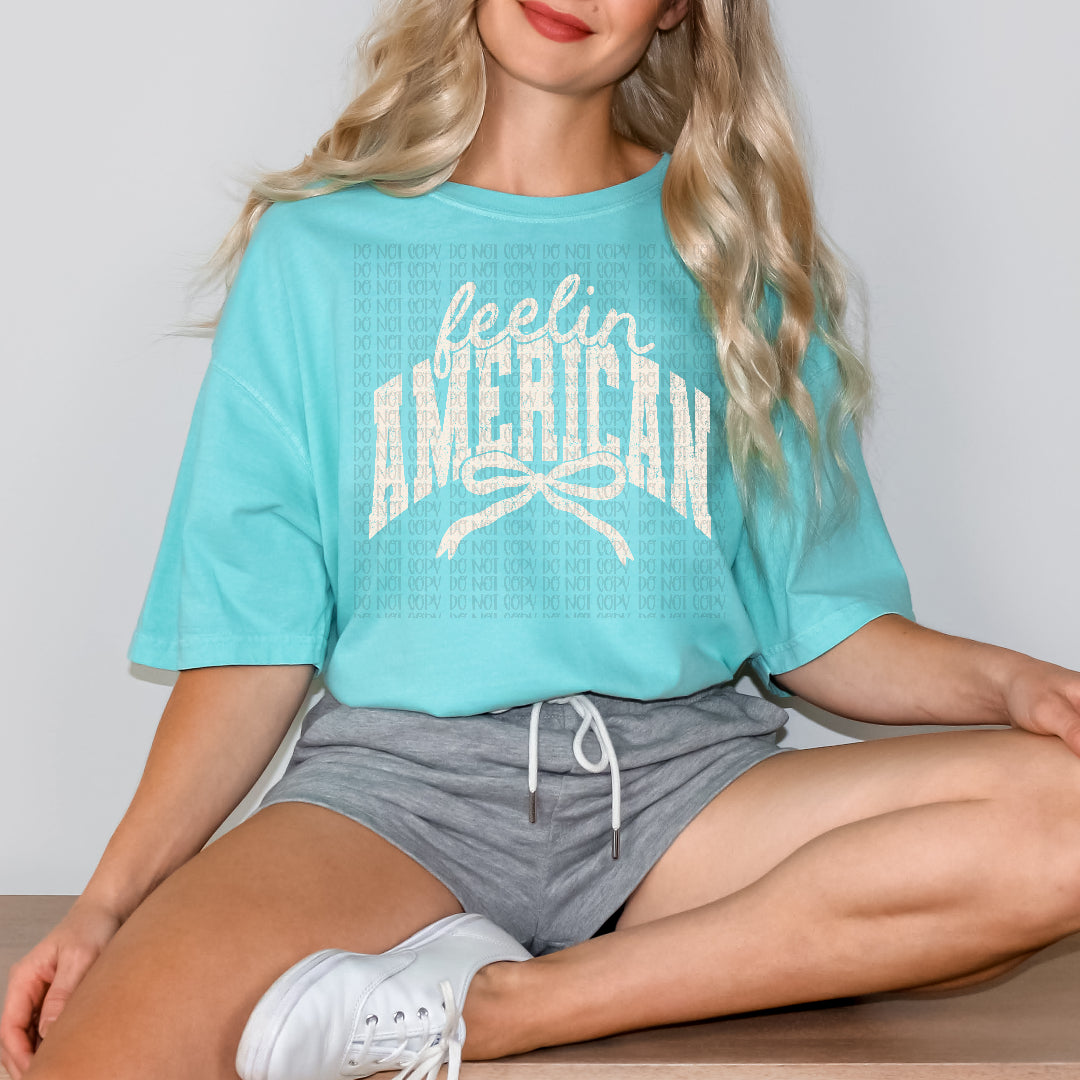 Feelin' American white (Scarlow) DTF Transfer
