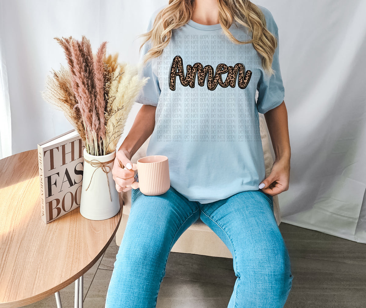 Amen script cheetah print (Scarlow) DTF Transfer