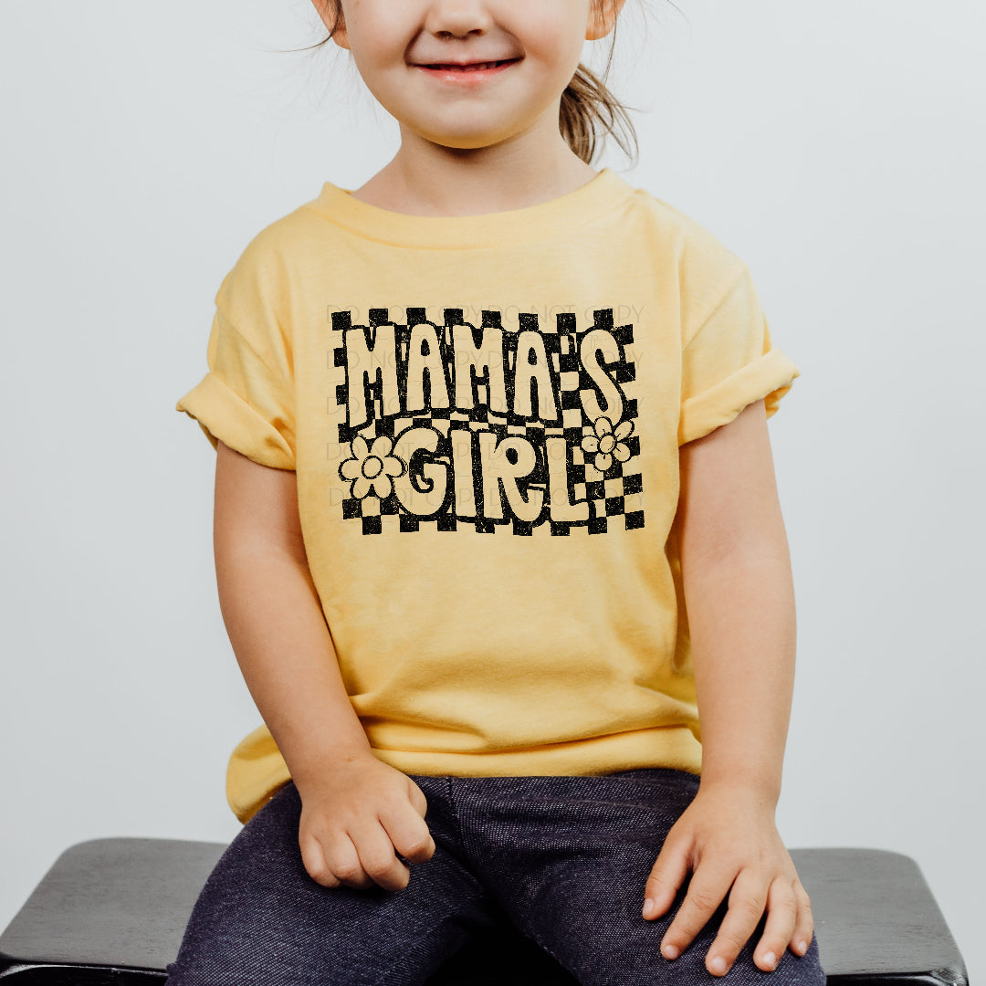 Mama's girl BLACK checkered (Scarlow) DTF Transfer