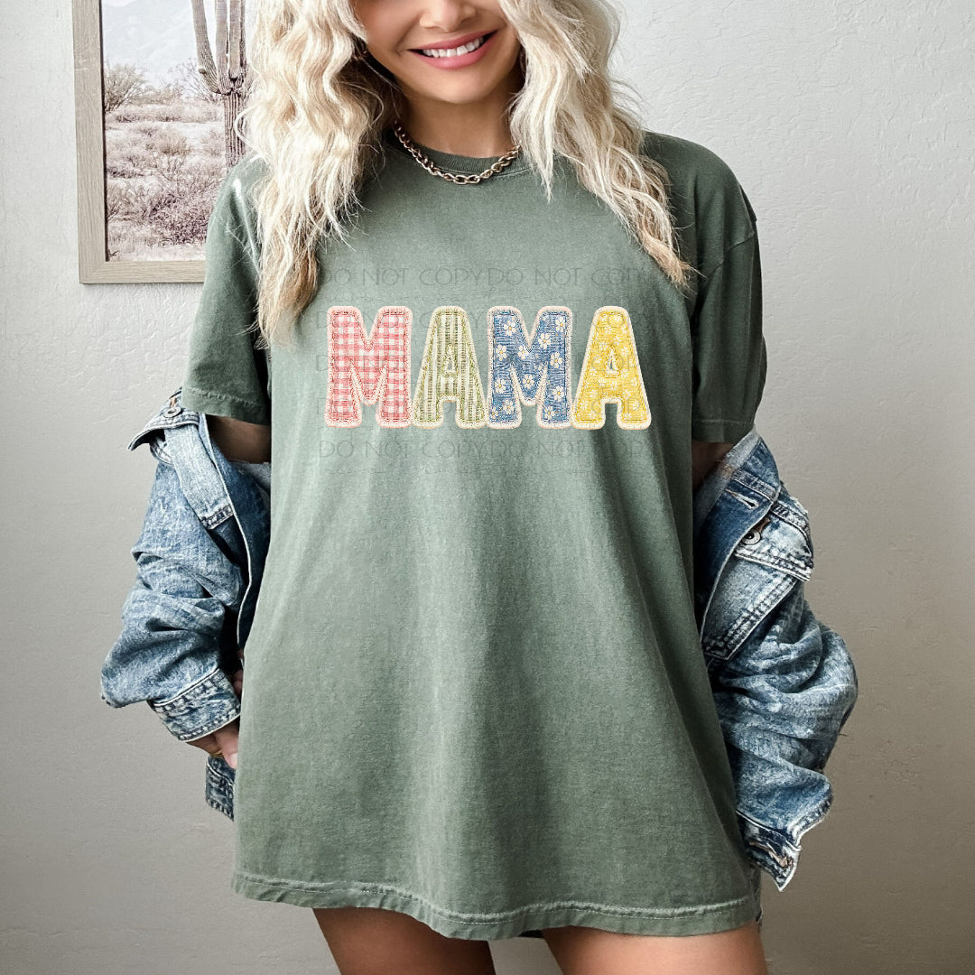 Mama embroidered patterns (Texasgal) DTF Transfer