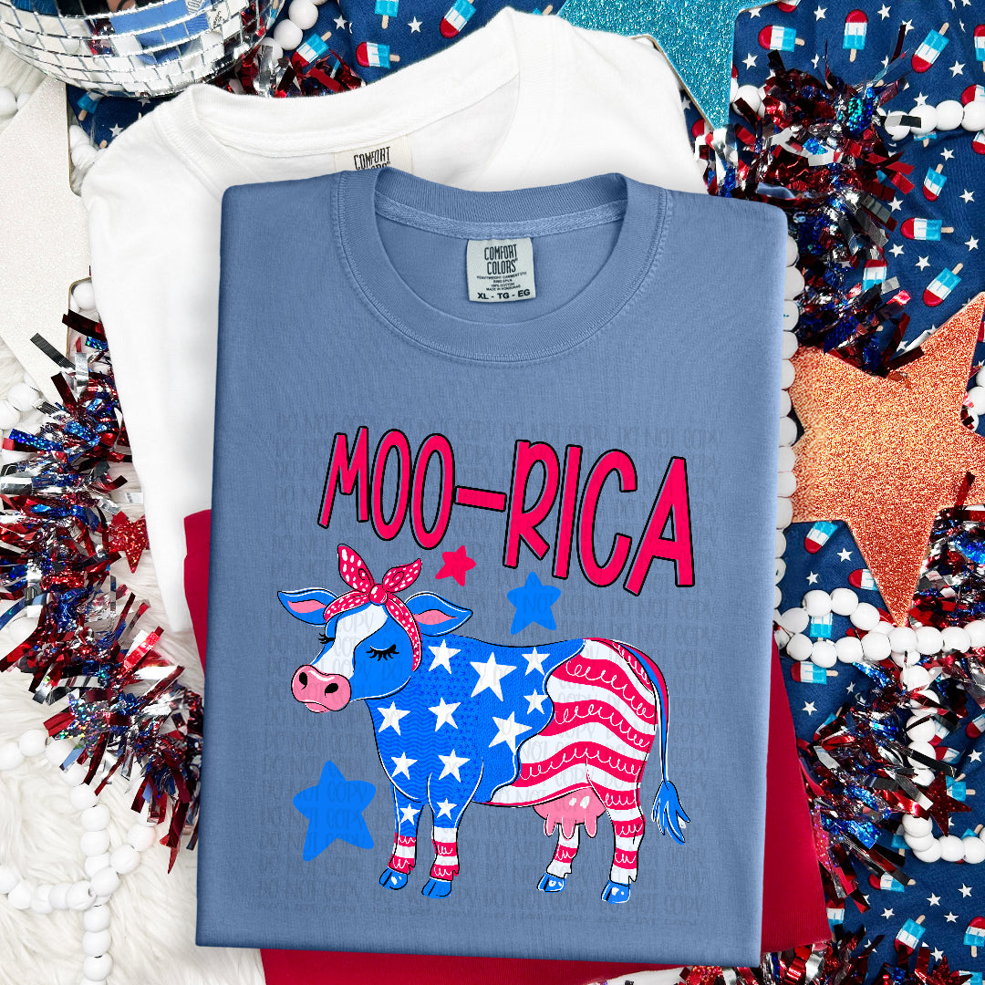 Moo-rica cow (AG) DTF Transfer