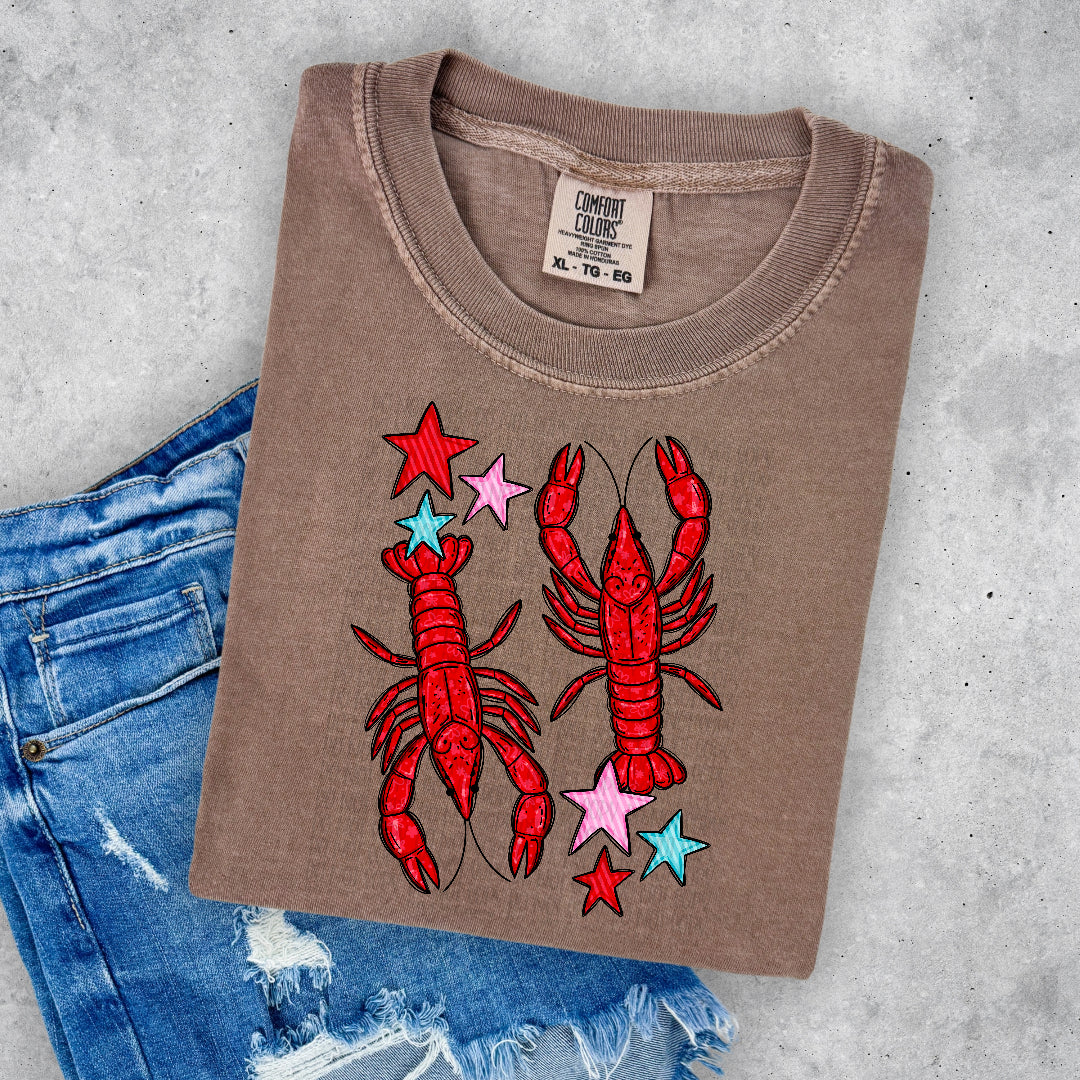 Crawfish with stars (Carter) DTF Transfer