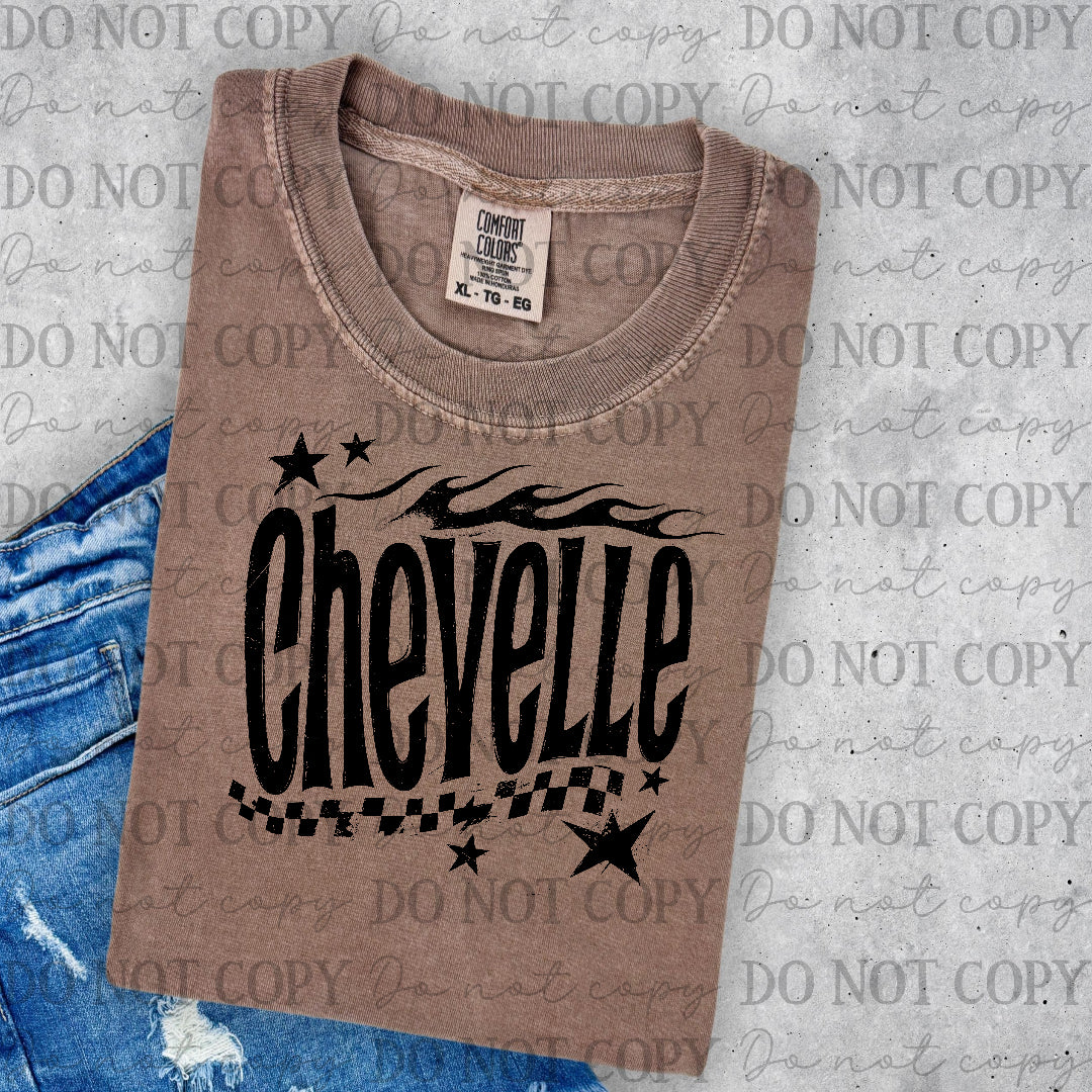 Chevelle - checkered back ground (Lyttle) DTF Transfer