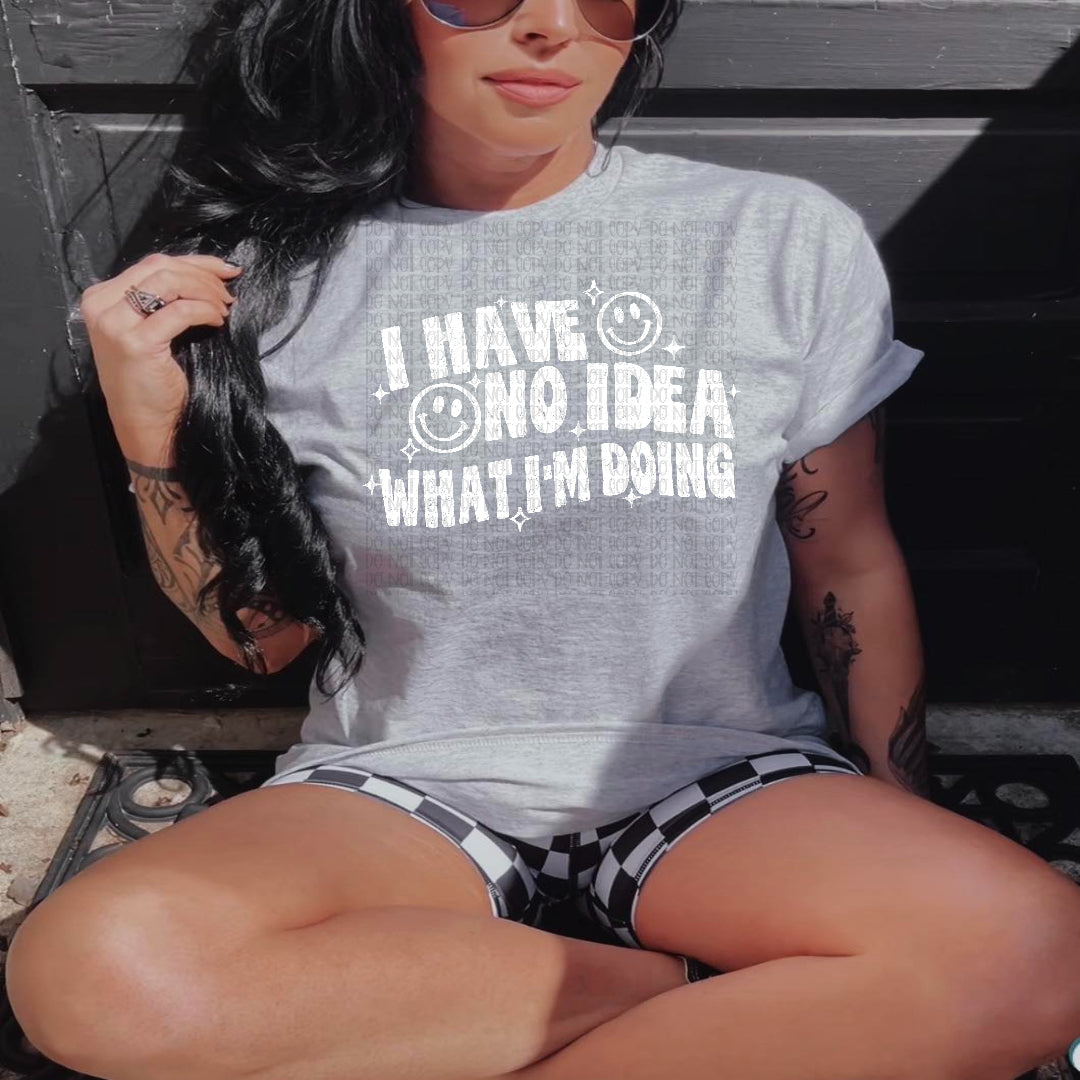 No idea in white (Scarlow) DTF Transfer