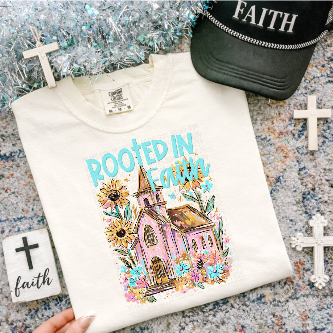 Rooted in faith sunflowers (SDD) DTF Transfer