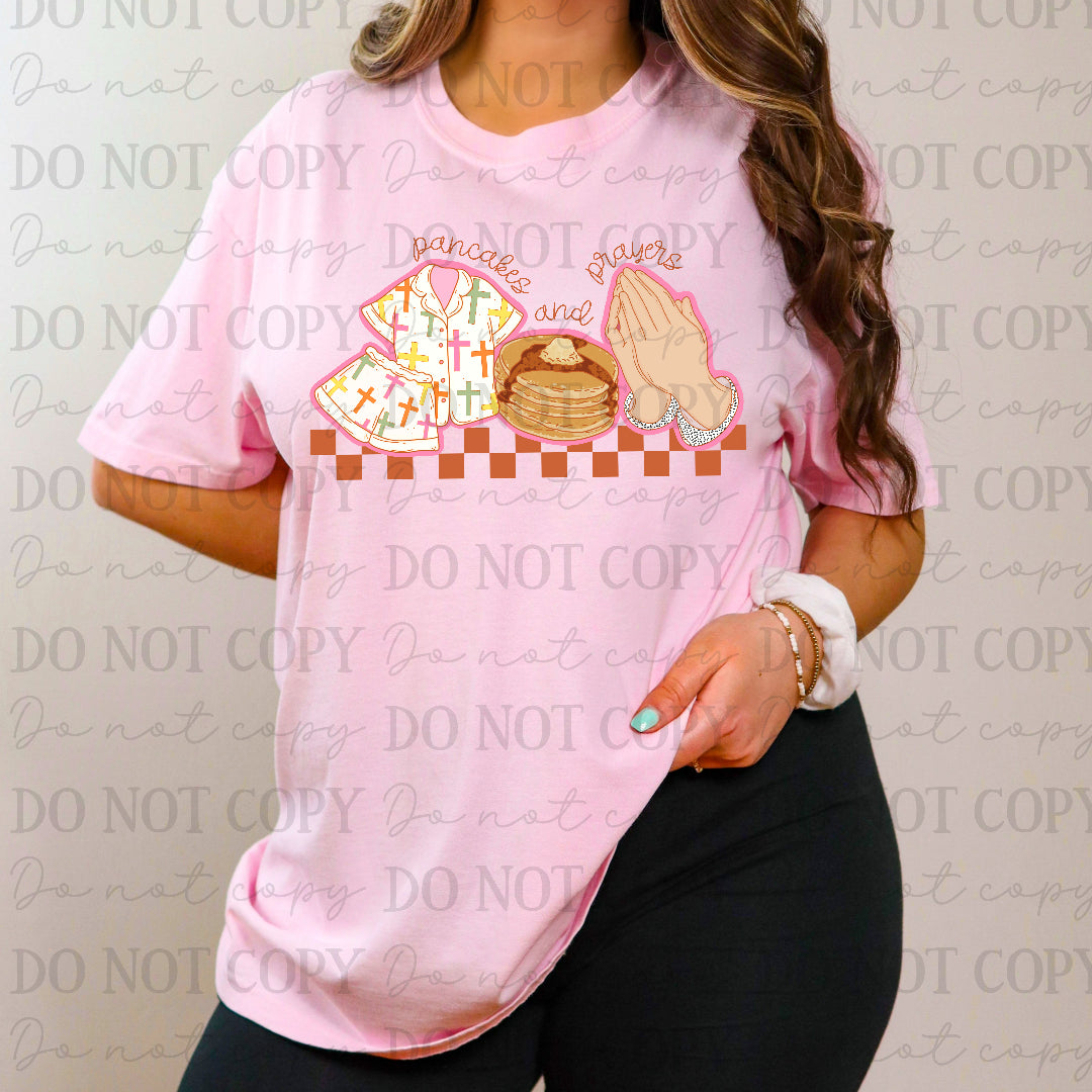 Pancakes and prayers (OHDD) DTF transfer
