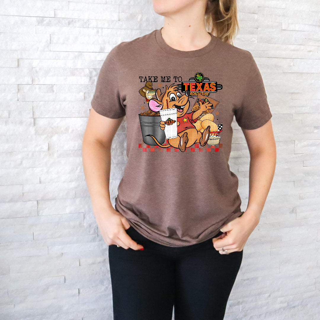 Take me to Tex roadhouse mouse (Kai) DTF Transfer