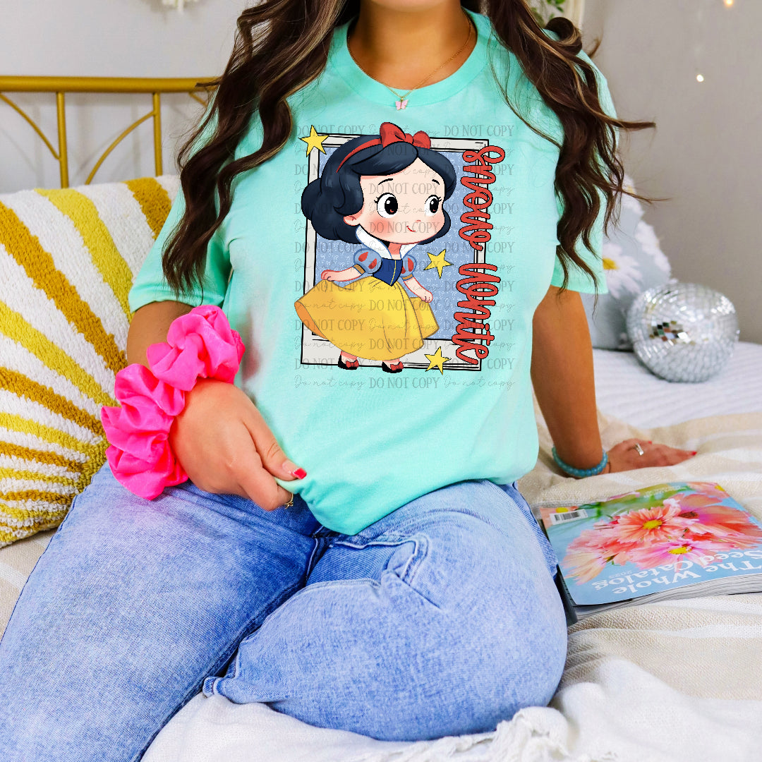 Princess polaroid snow w (OHDD) DTF Transfer
