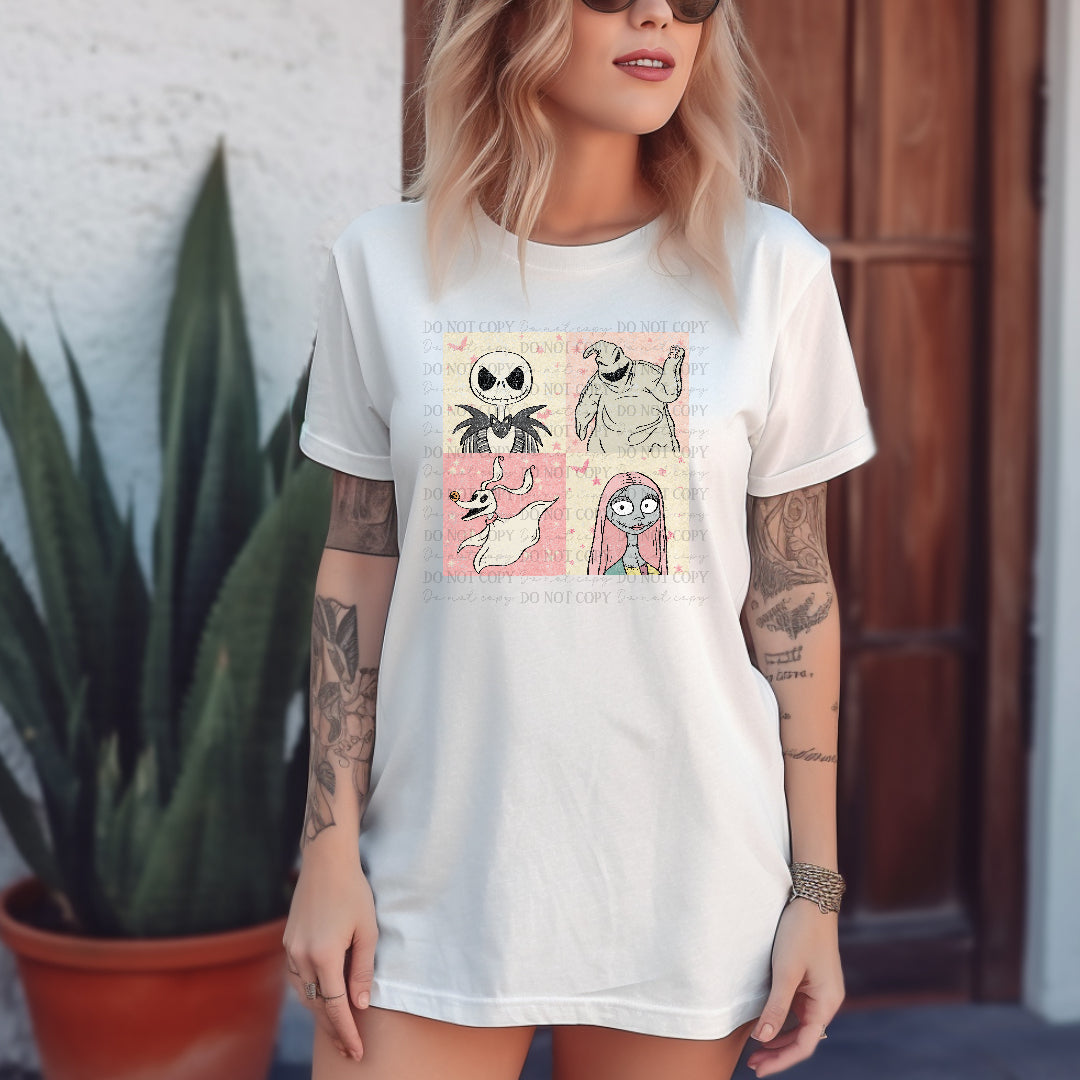 Nightmare pink and white square (Scarlow) DTF Transfer