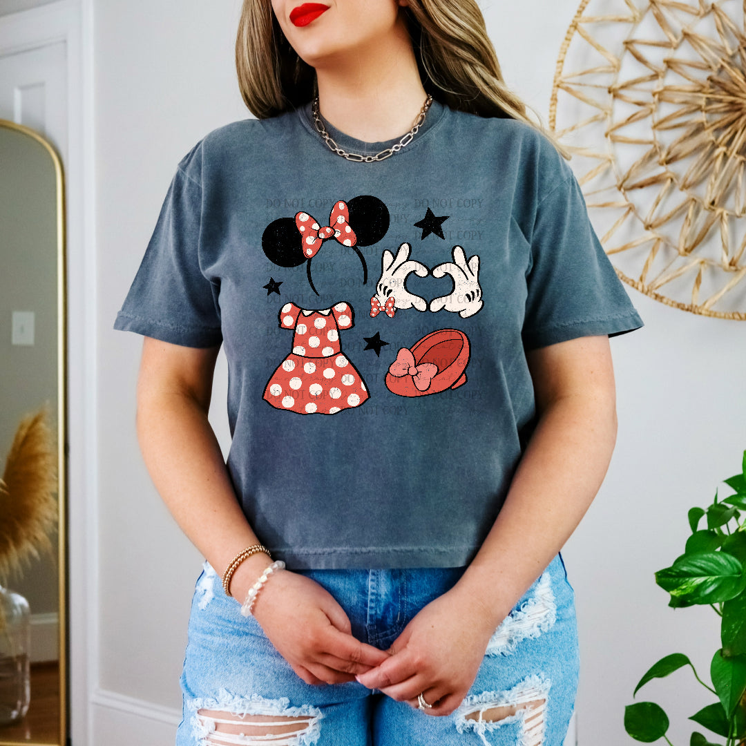 Girl mouse collage (Scarlow) DTF Transfer