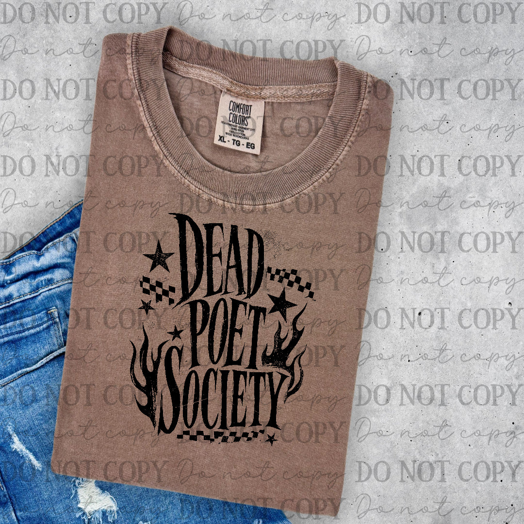 Dead poet society - checkered back ground (Lyttle) DTF Transfer