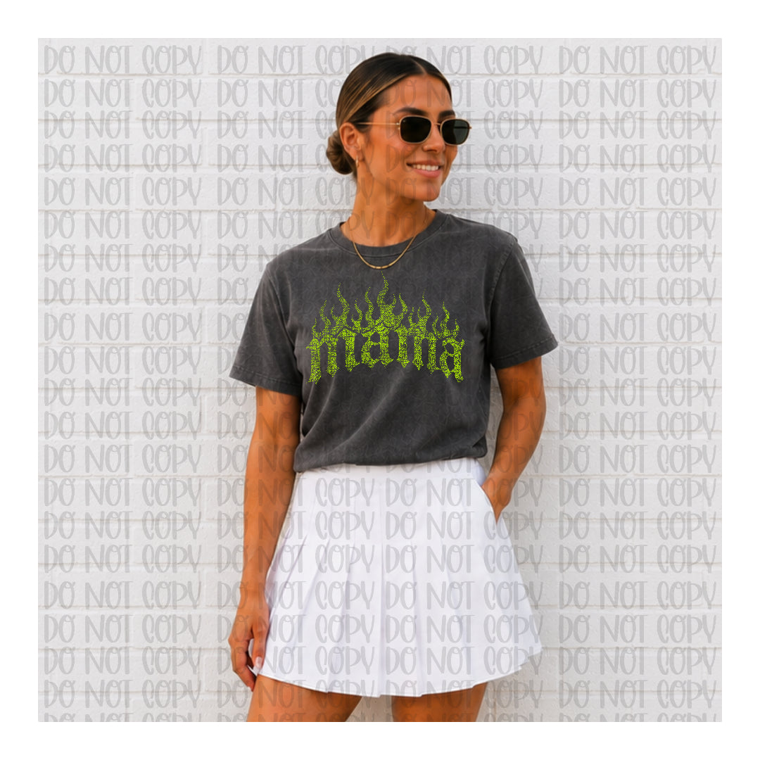 Green mama with flames (Scarlow) DTF Transfer
