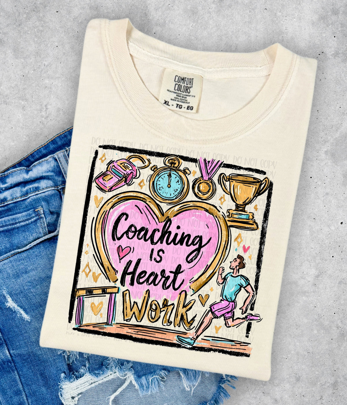 Coaching is heart work track (SSD) DTF Transfer