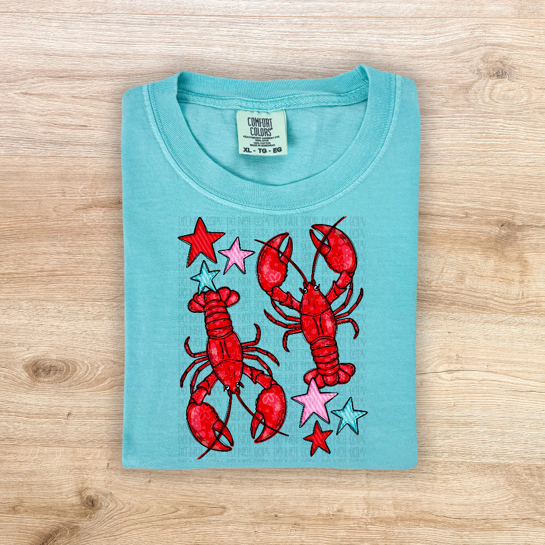 Lobster with stars (Carter) DTF Transfer