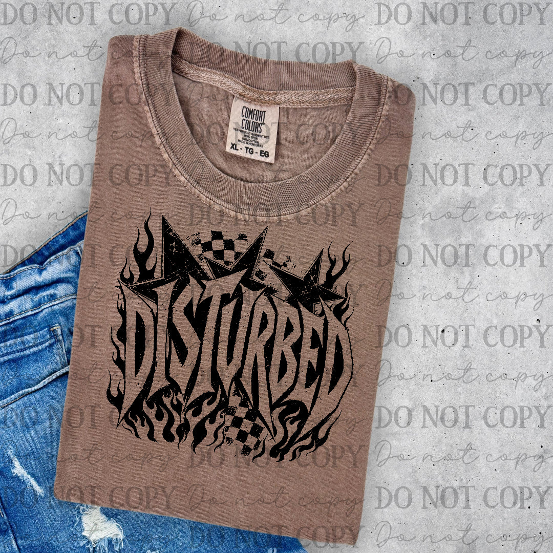 Disturbed - checkered back ground (Lyttle) DTF Transfer