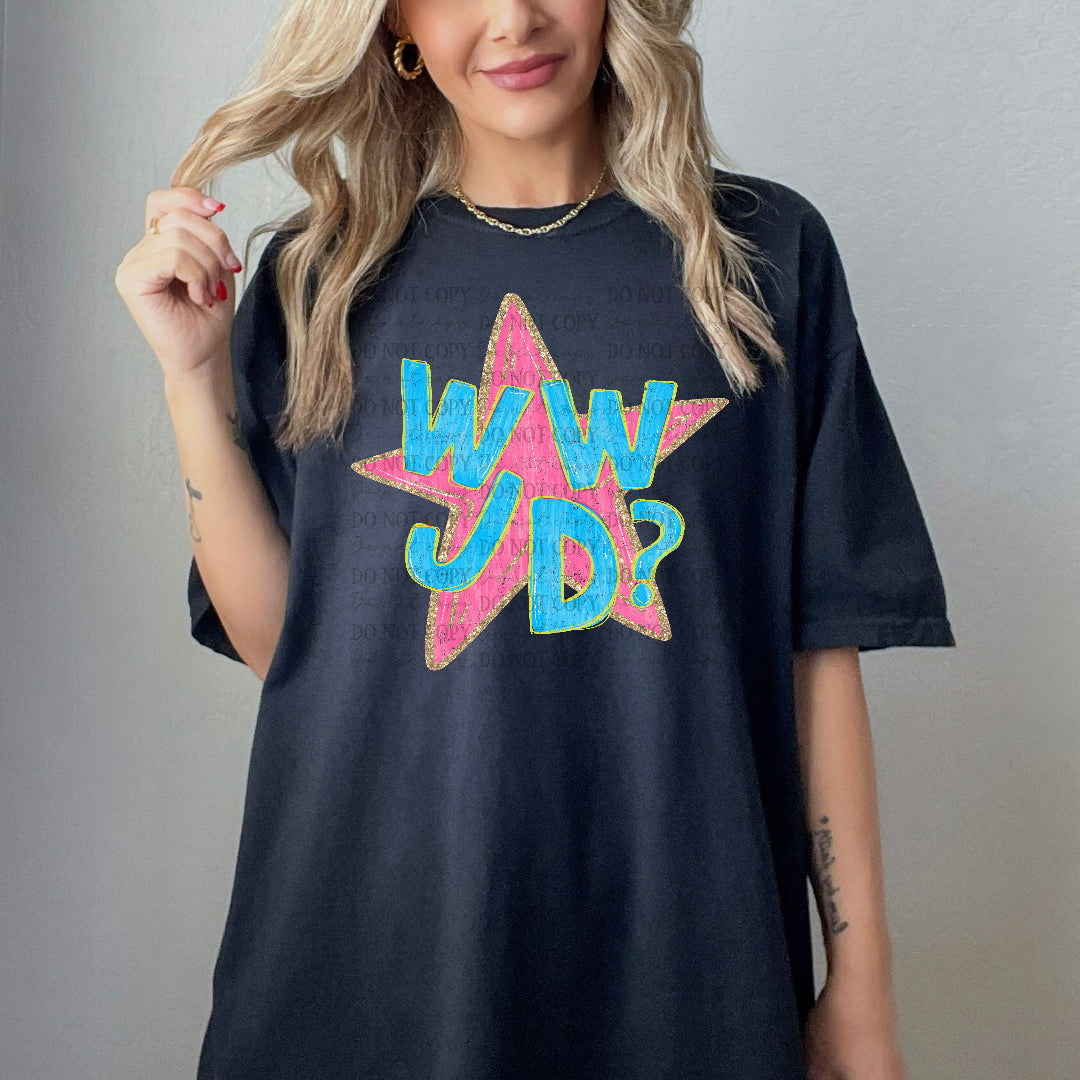 WWJD? star (Scarlow) DTF Transfer