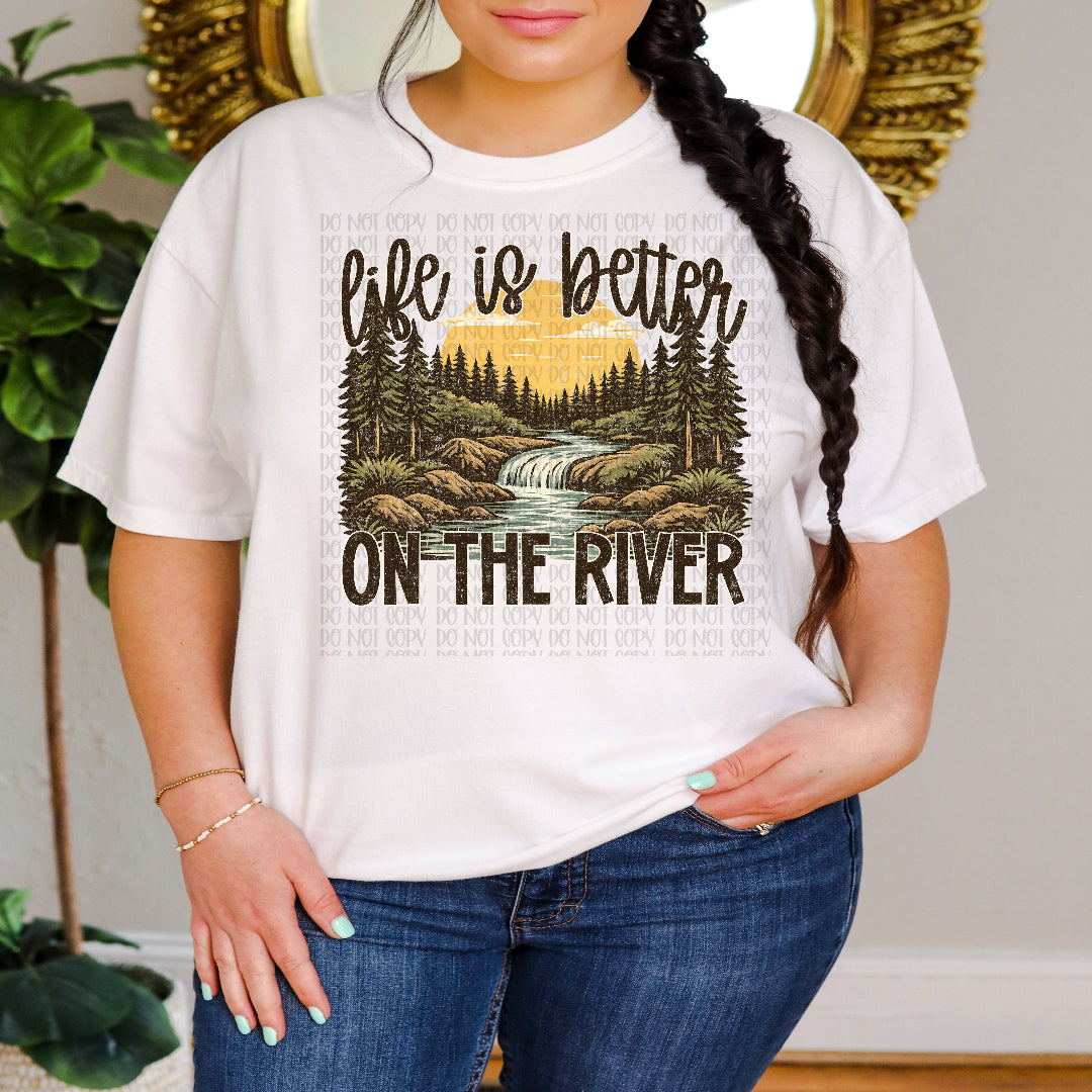 Life is better on the river (Scarlow) DTF Transfer