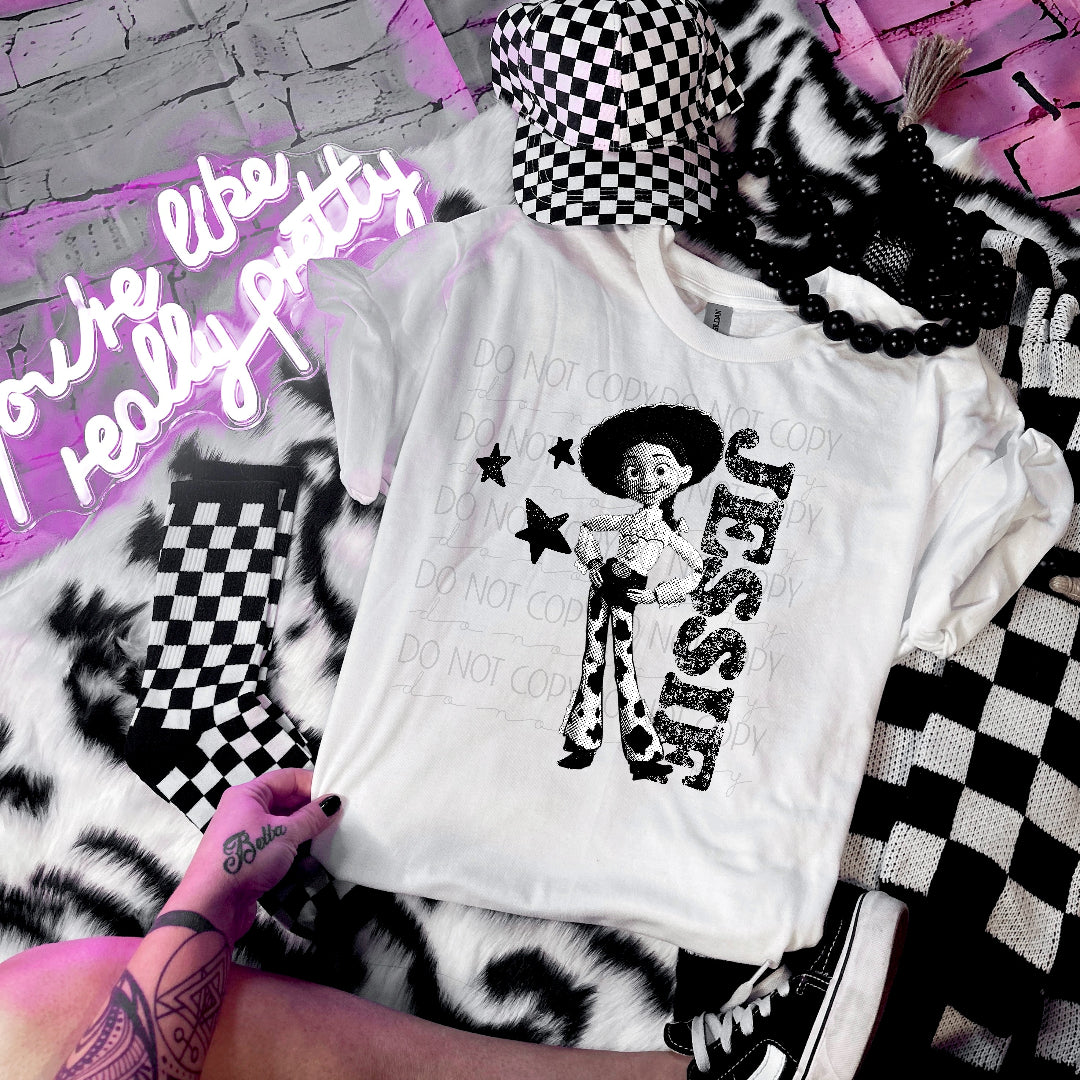 Jessie halftone BLACK (TIB) DTF Transfer