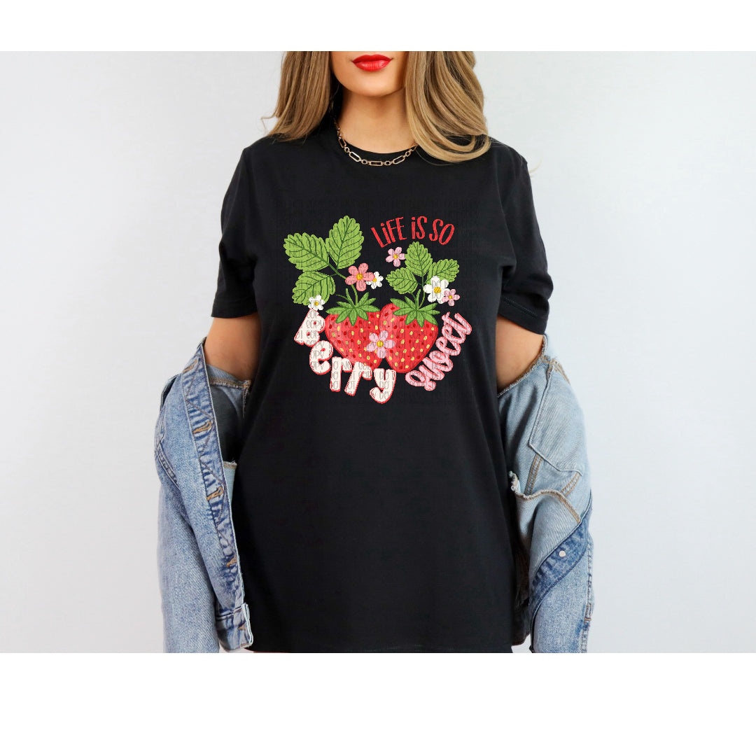 Life is so berry sweet (strawberries) (Scarlow) DTF Transfer