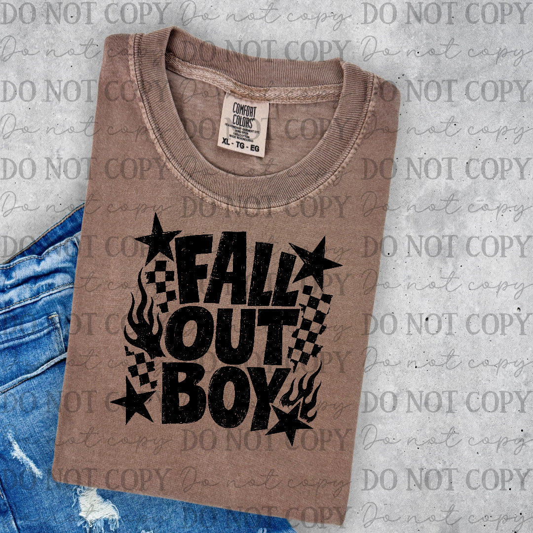 Fall out boy - checkered back ground (Lyttle) DTF Transfer