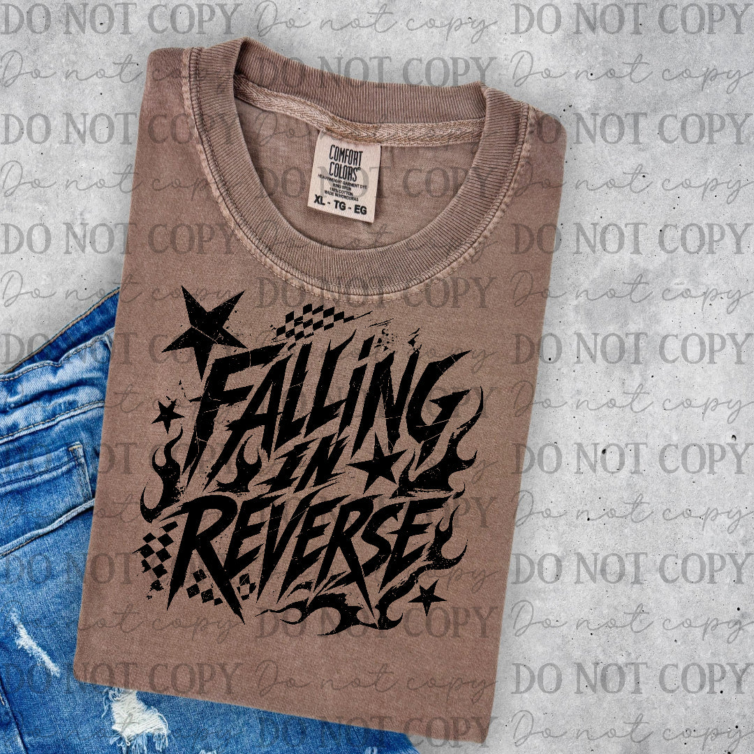 falling in reverse - checkered back ground (Lyttle) DTF Transfer