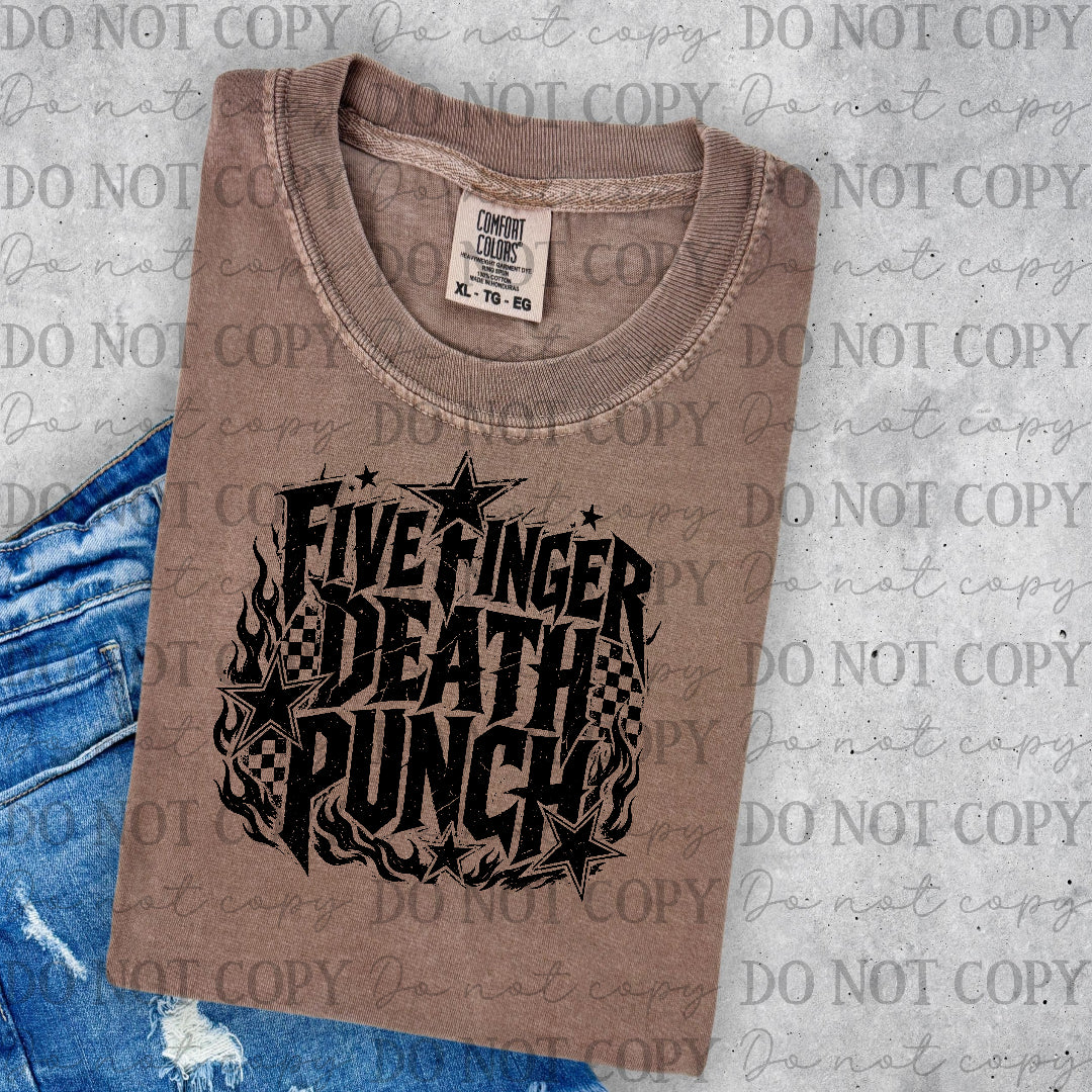 Five finger death punch - checkered back ground (Lyttle) DTF Transfer