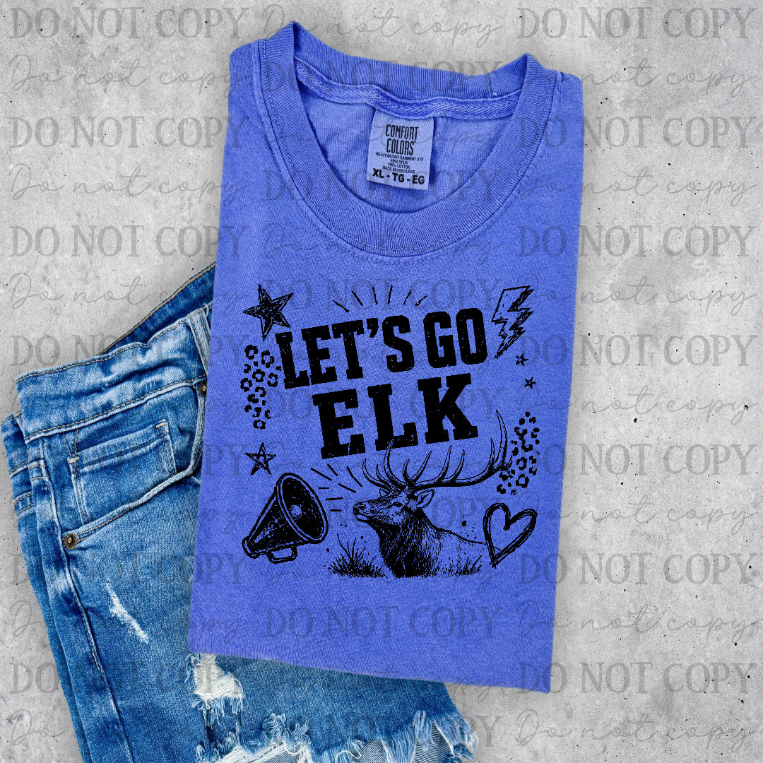 Elk Let's Go Black (PH) DTF Transfer