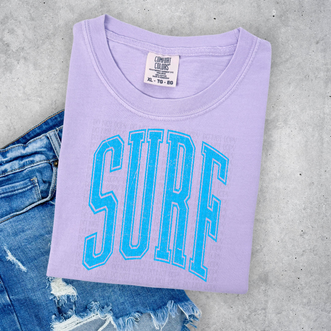 Surf varsity arched BLUE (Scarlow) DTF Transfer