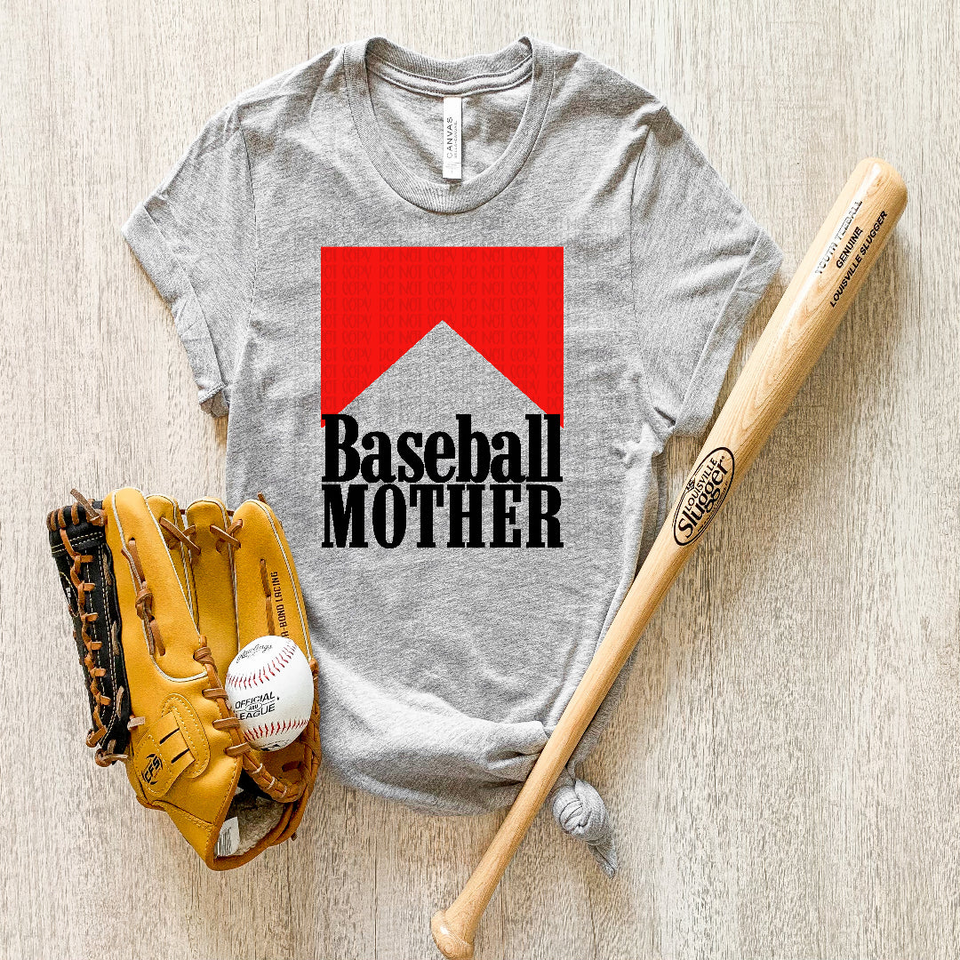 Baseball mother with red (Saved) DTF Transfer