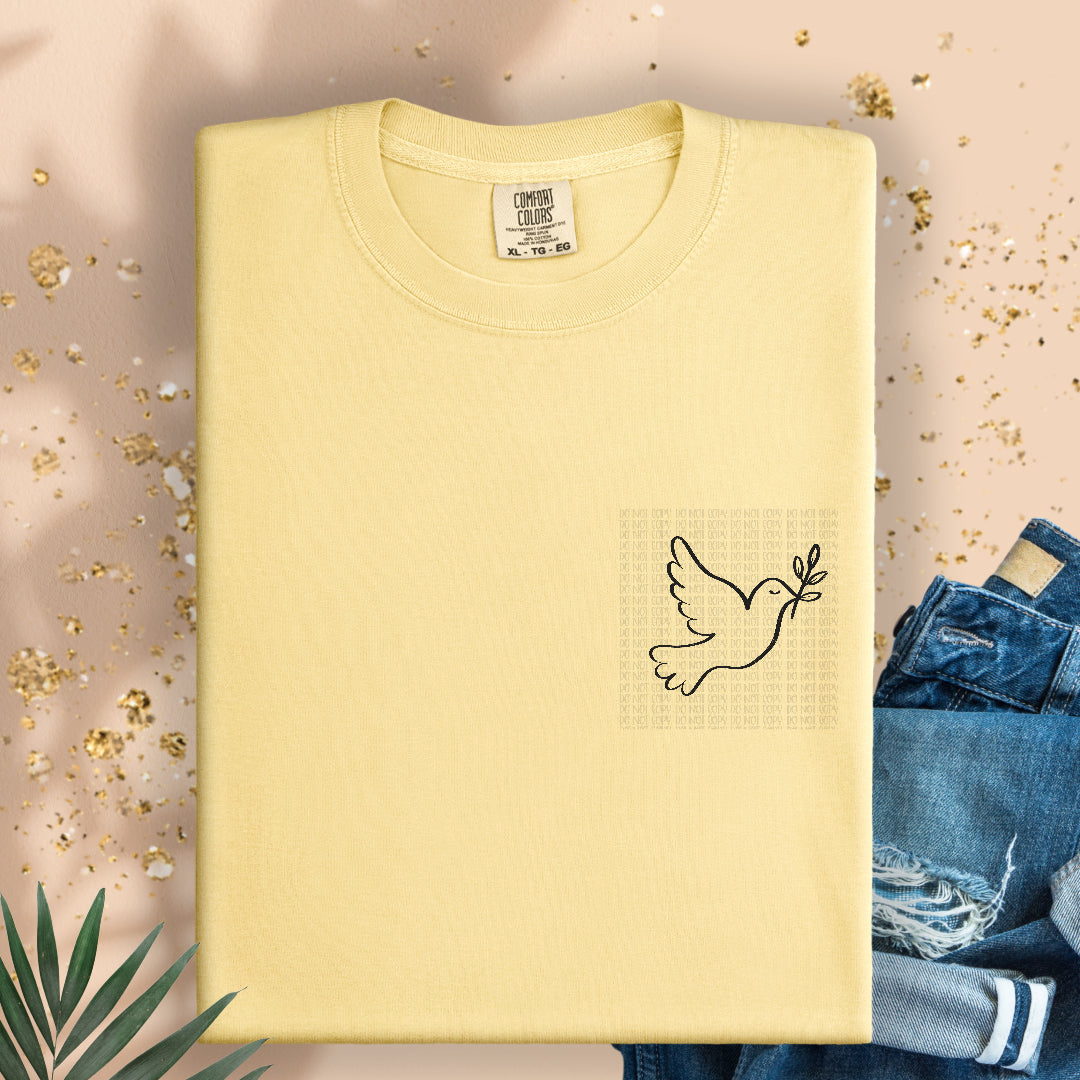 Dove outline BLACK (Scarlow) DTF transfer
