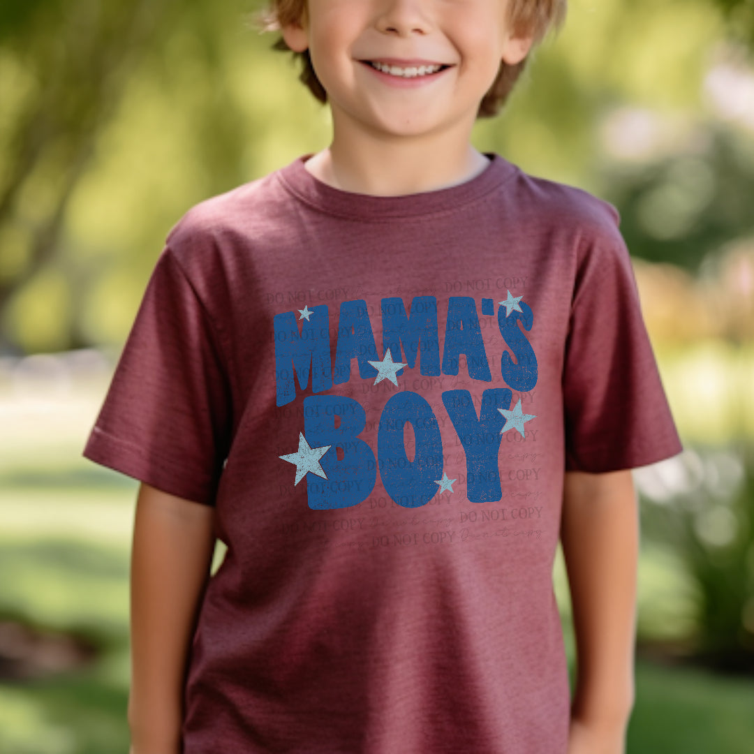 Mama's boy blue stars (Scarlow) DTF Transfer