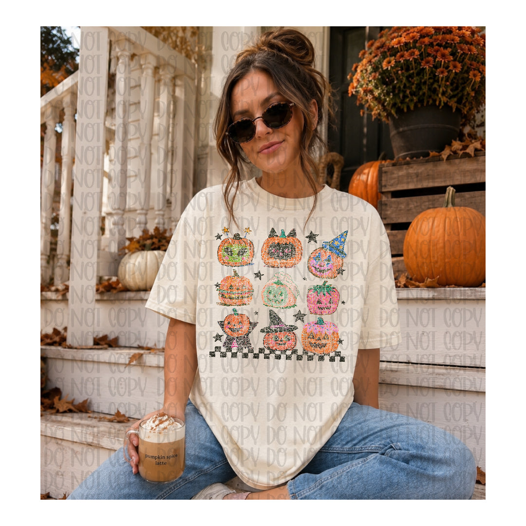 Vintage pumpkins - more grunge (Scarlow) DTF Transfer