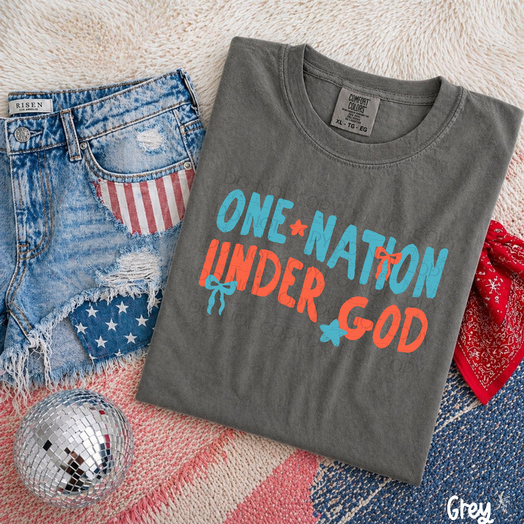 One nation under God BLUE and RED (Scarlow) DTF Transfer