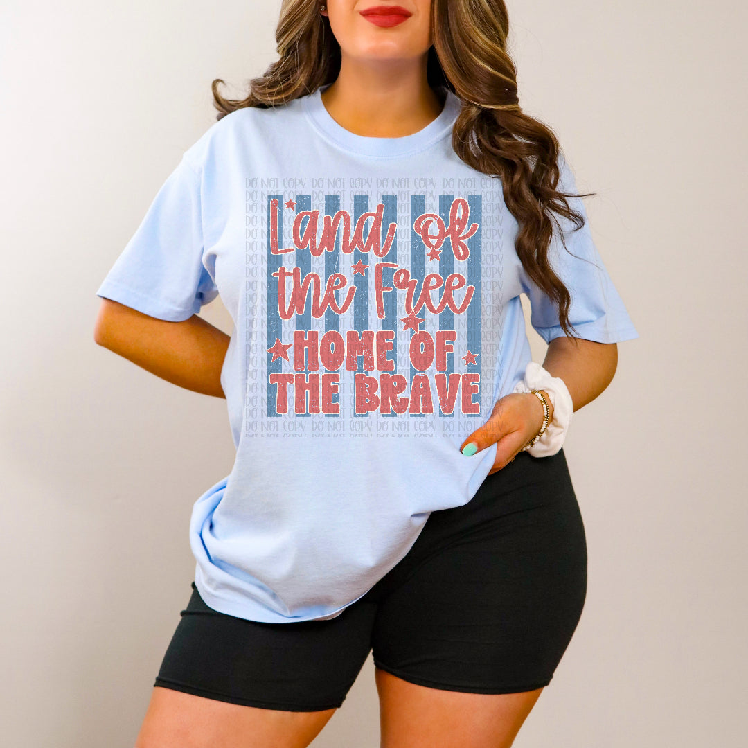 Land of the free stripes (Scarlow) DTF Transfer