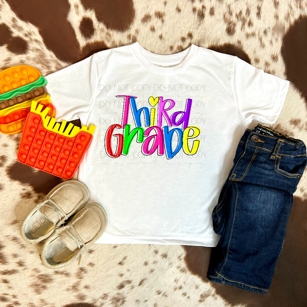 Third grade colorful (Texasgal) DTF Transfer