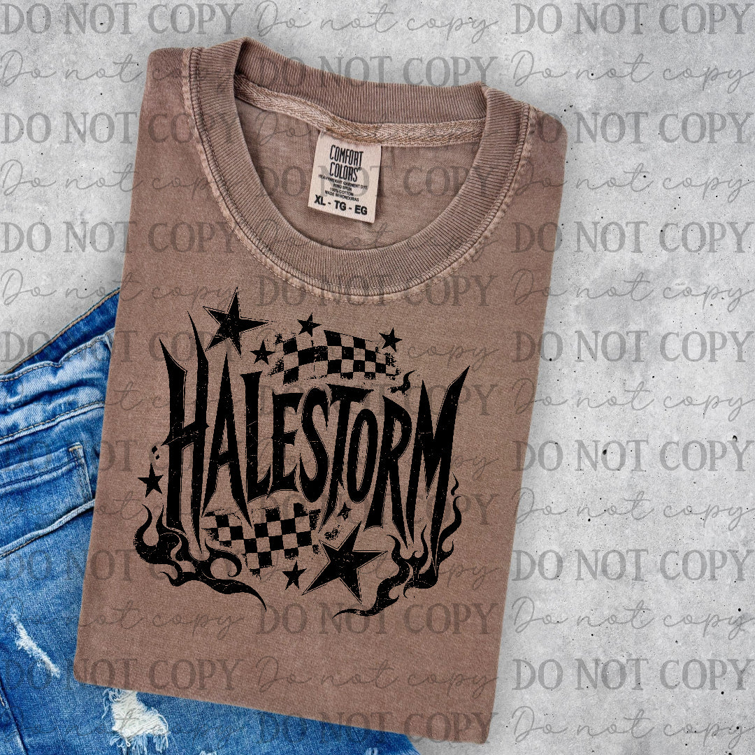 Halestorm - checkered back ground (Lyttle) DTF Transfer