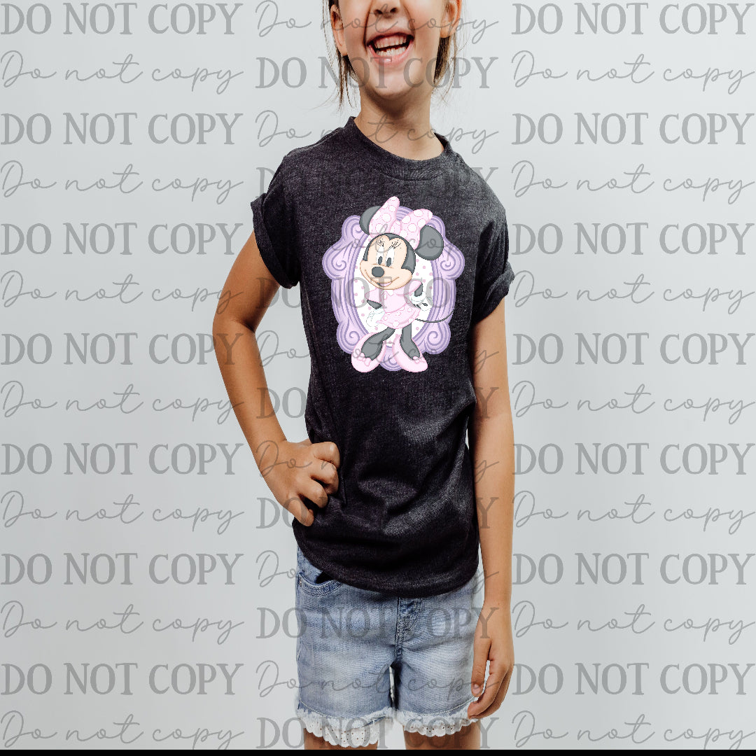 Mouse frame girl (OHDD) DTF Transfer
