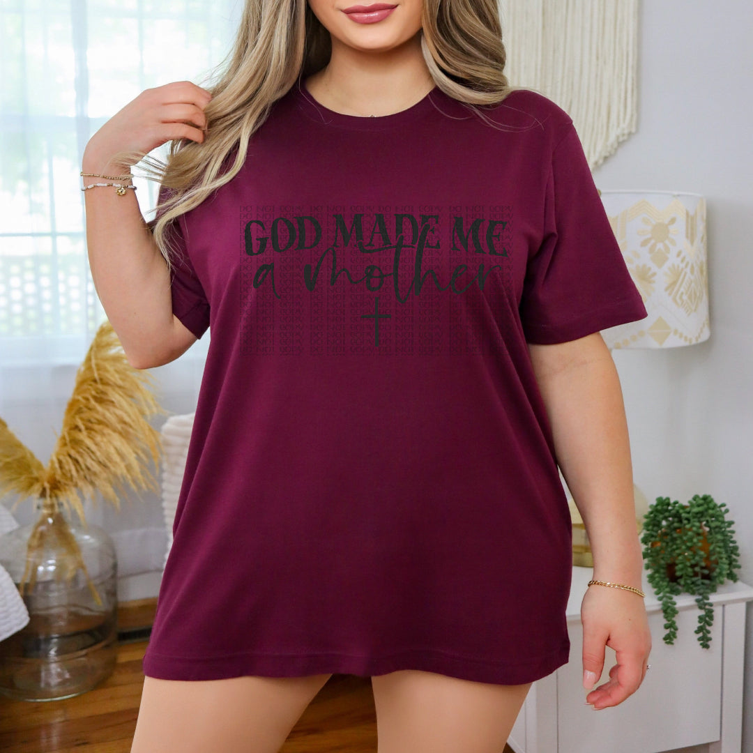 God made me a Mama (w cross) (Scarlow) DTF Transfer
