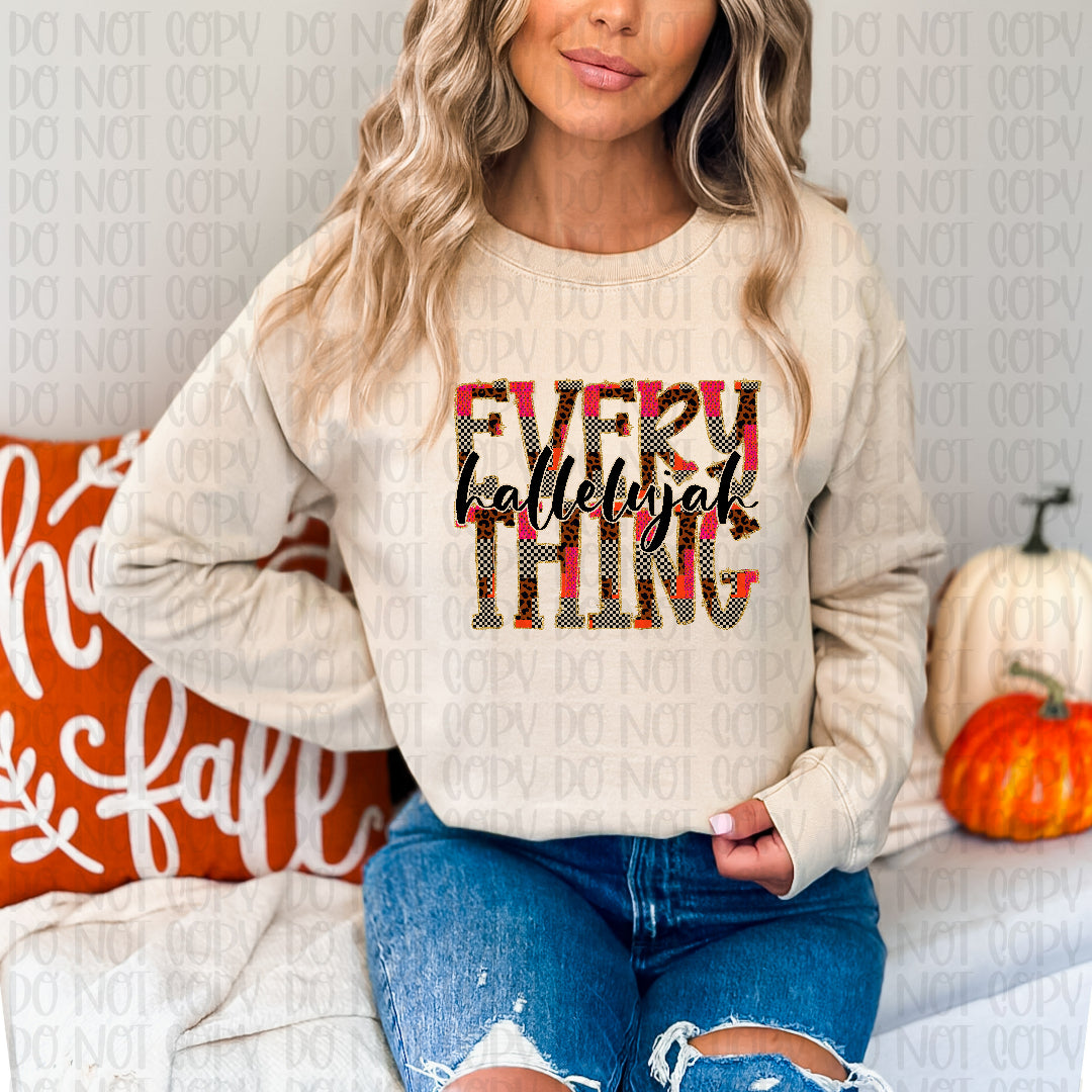 Everything hallelujah red and checkered (Vehement) DTF Transfer