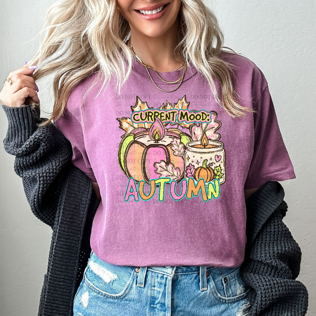 Current mood: autumn pumpkin candle (C's) DTF Transfer