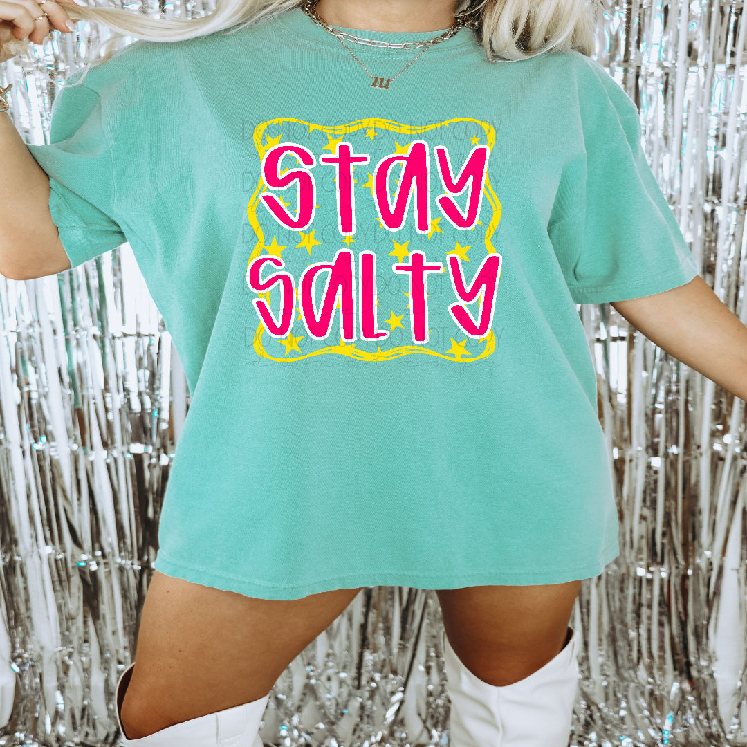 Stay salty yellow frame (CMLD) DTF Transfer