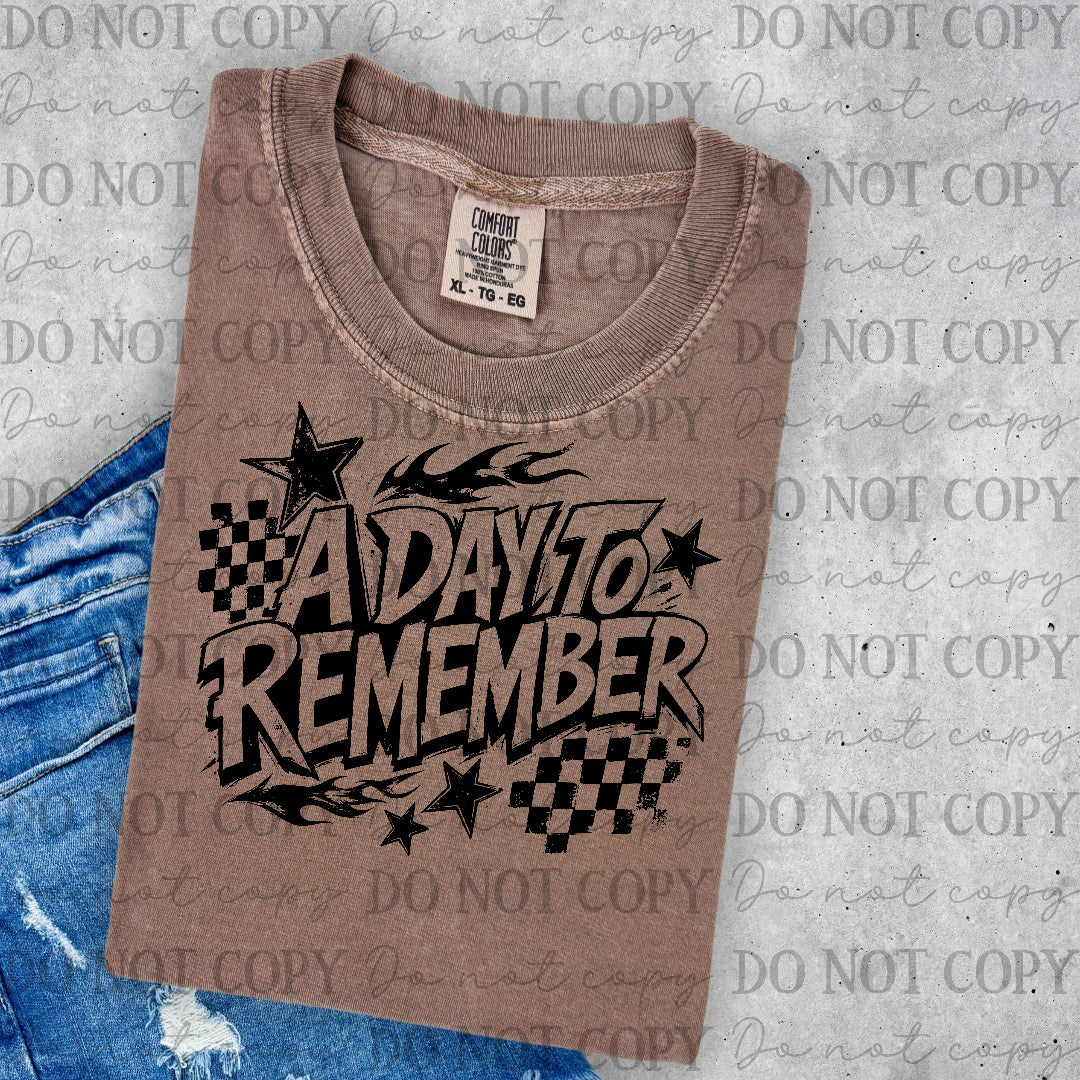 A day to remember checkered back ground(Lyttle) DTF Transfer