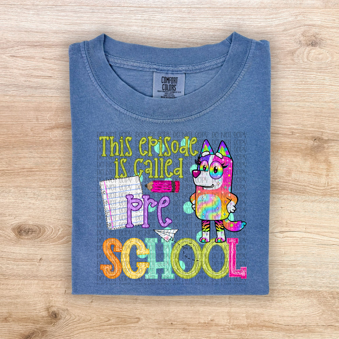 Preschool rainbow blue heeler (DKD) DTF Transfer