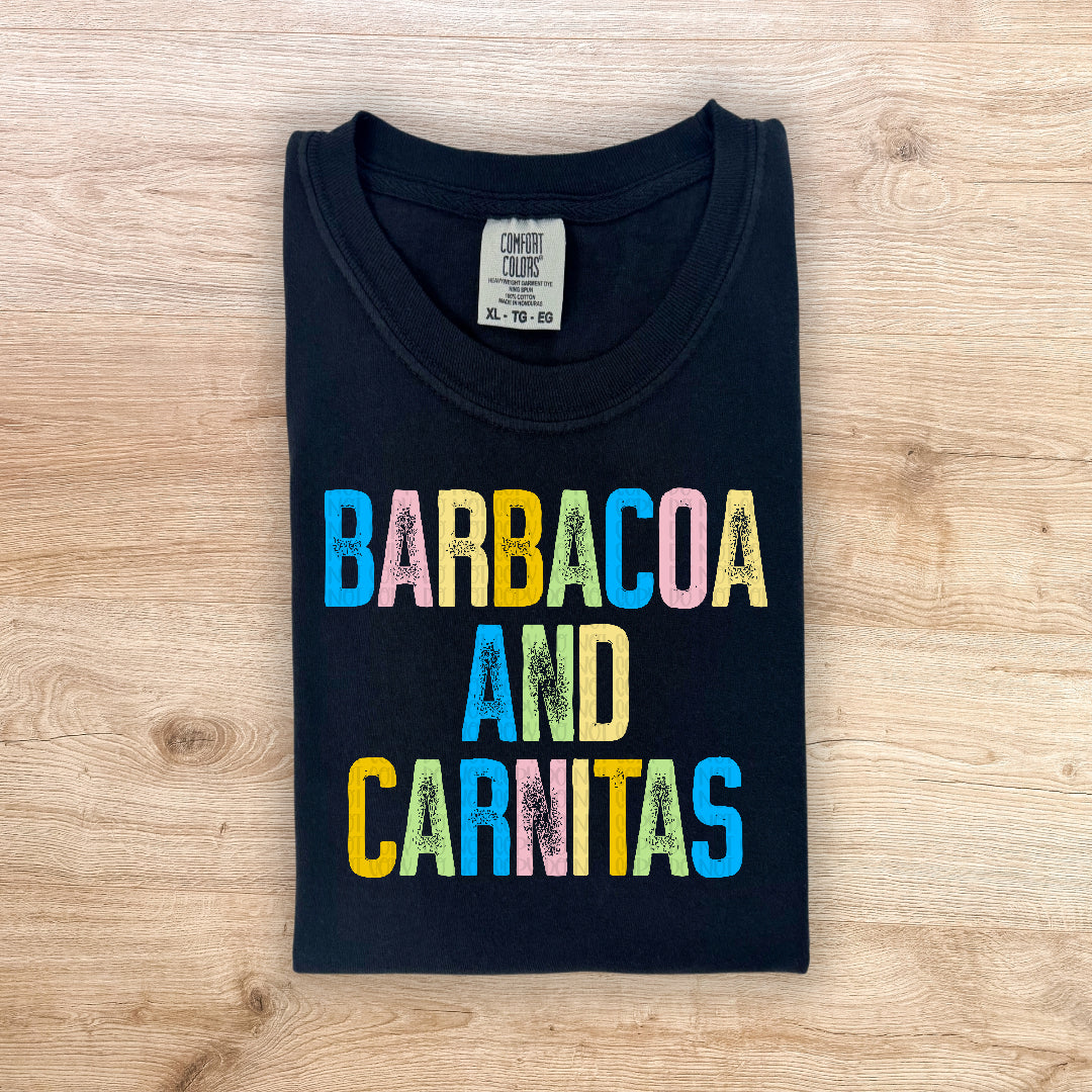Barbacoa and carnitas colorful grunge (Crafti) DTF Transfer