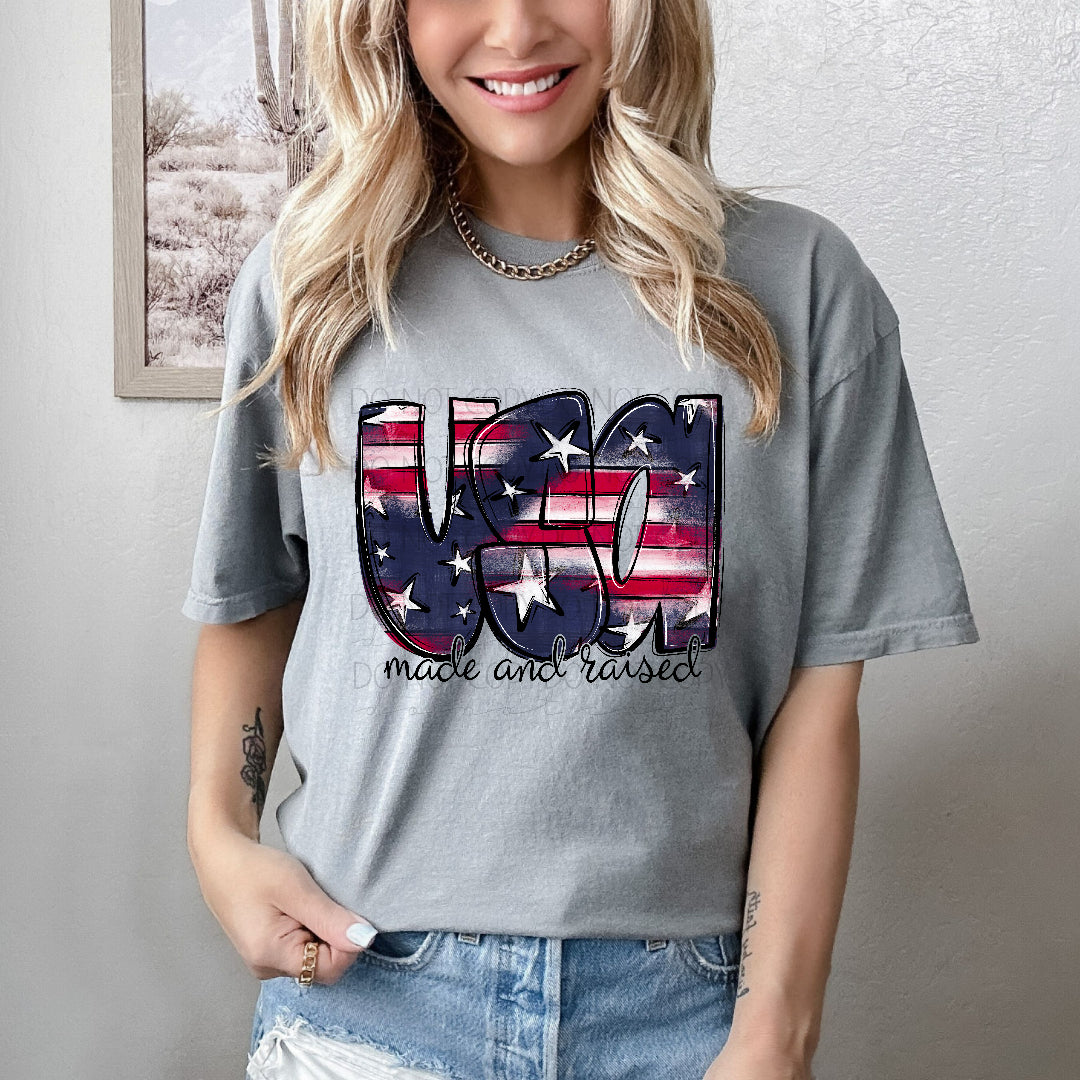 USA flag filled (Texasgal) DTF Transfer