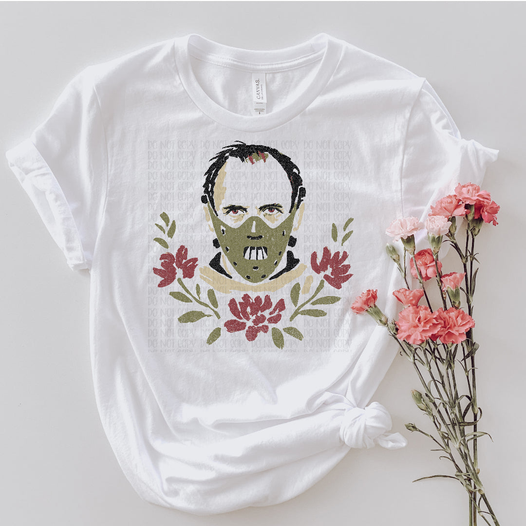 H. Lecter floral doodle (Unhinged) DTF Transfer